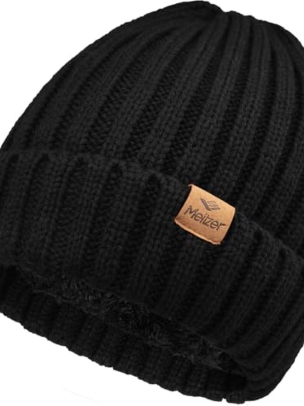 Warm Double-Layered Knit Beanie Hat with Soft Lining - Picture 2 of 7
